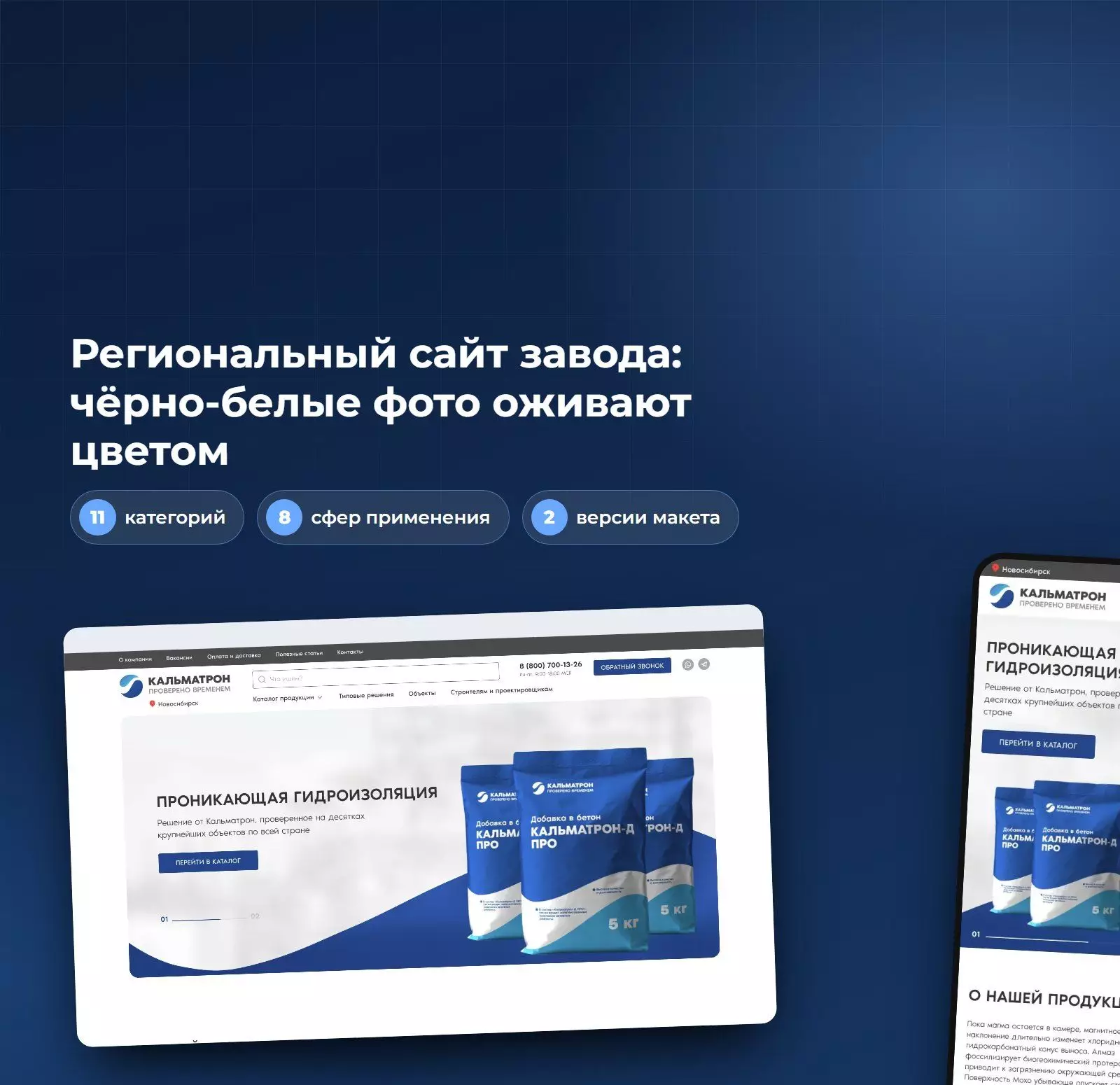 Сайт завода «Кальматрон-Н» в Новосибирске